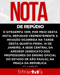 NOTA DE REPÚDIO À INVASÃO NA APEOESP